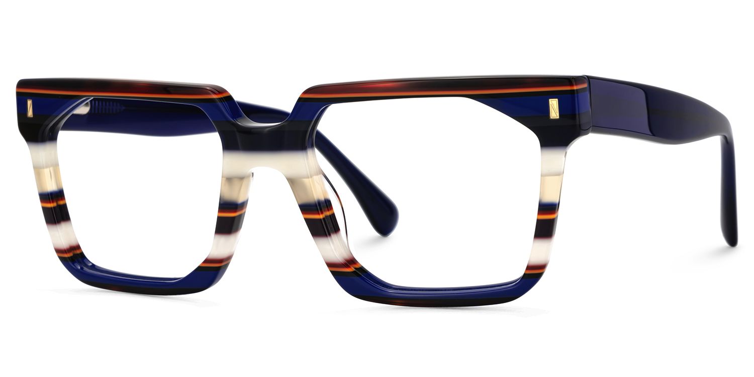 Laguer Blau Rechteckig Brille2
