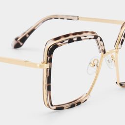 Chris Schwarz-Tortoise Quadratisch Brille5