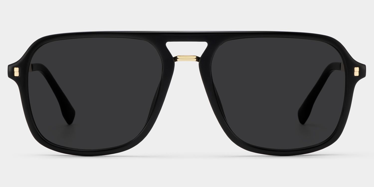Berkeley Schwarz Aviator Sonnenbrille, die Dein Gesicht umrahmen | ZEELOOL0