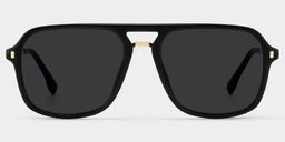 Berkeley Schwarz Pilot Brille0