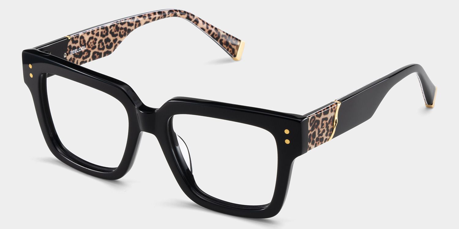 Caius Schwarz Quadratisch Brille4