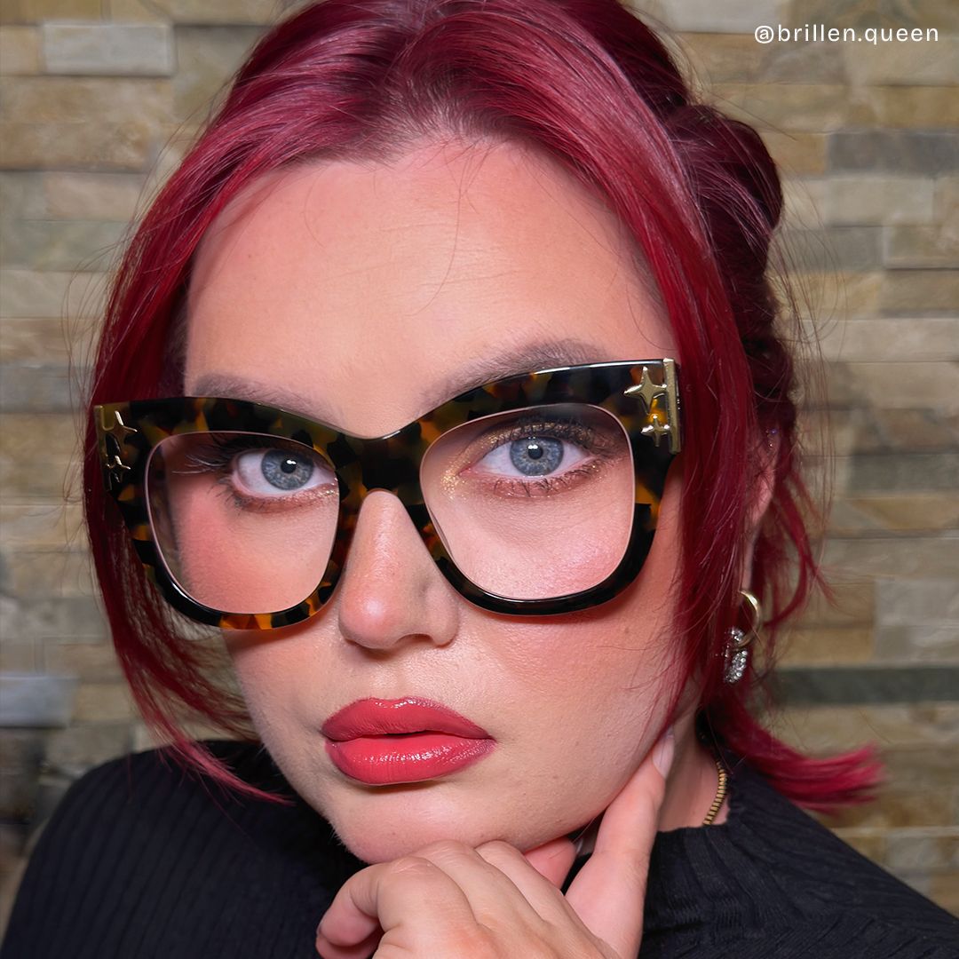 Minfia Tortoise Quadratisch Acetat Brille4