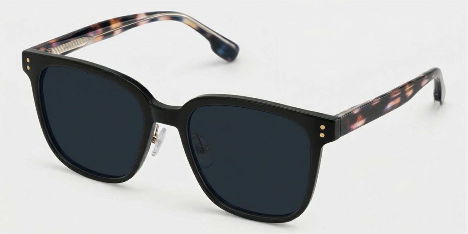 Donnalyn Tr90 Schwarz Square Sonnenbrille | ZEELOOL2