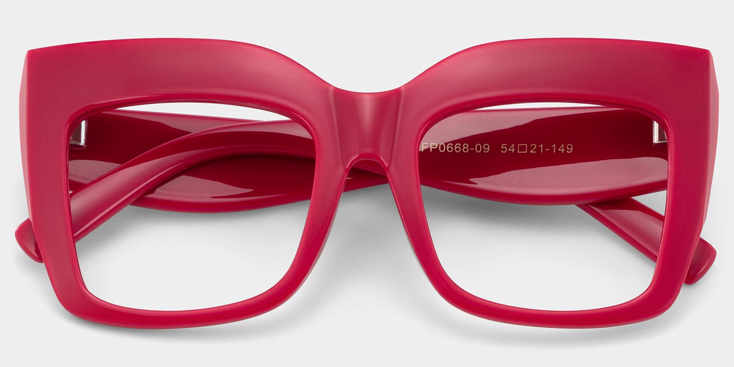 Alberta Rot Cat eye  Brille1