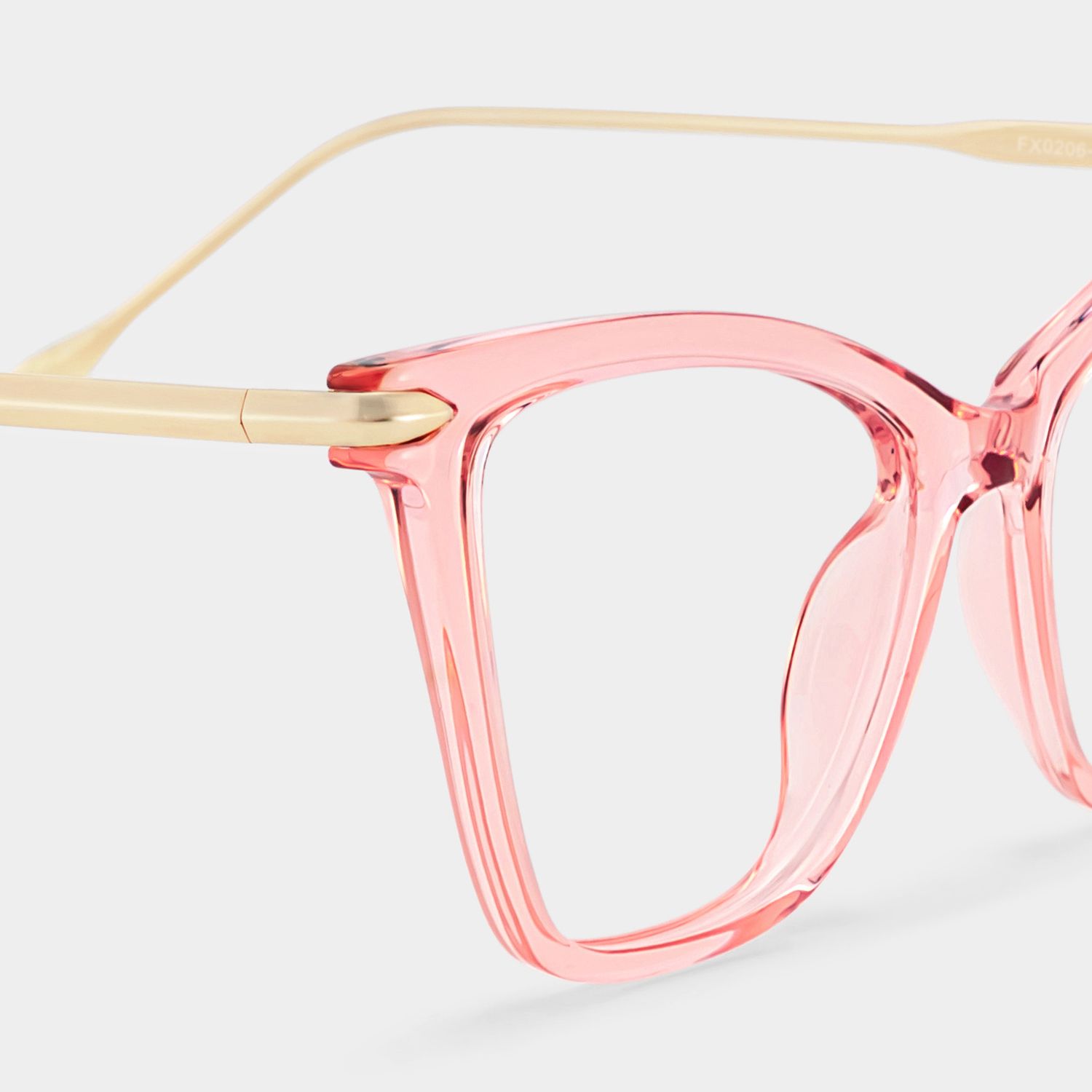 Hilary Rosa Klar Schmetterling-Form Brille4