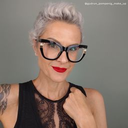 Pearl Schwarz Cateye Brille8