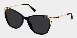 Pace Schwarz Cateye Sonnenbrille2