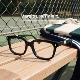 Fern Schwarz Rechteckig Brille0