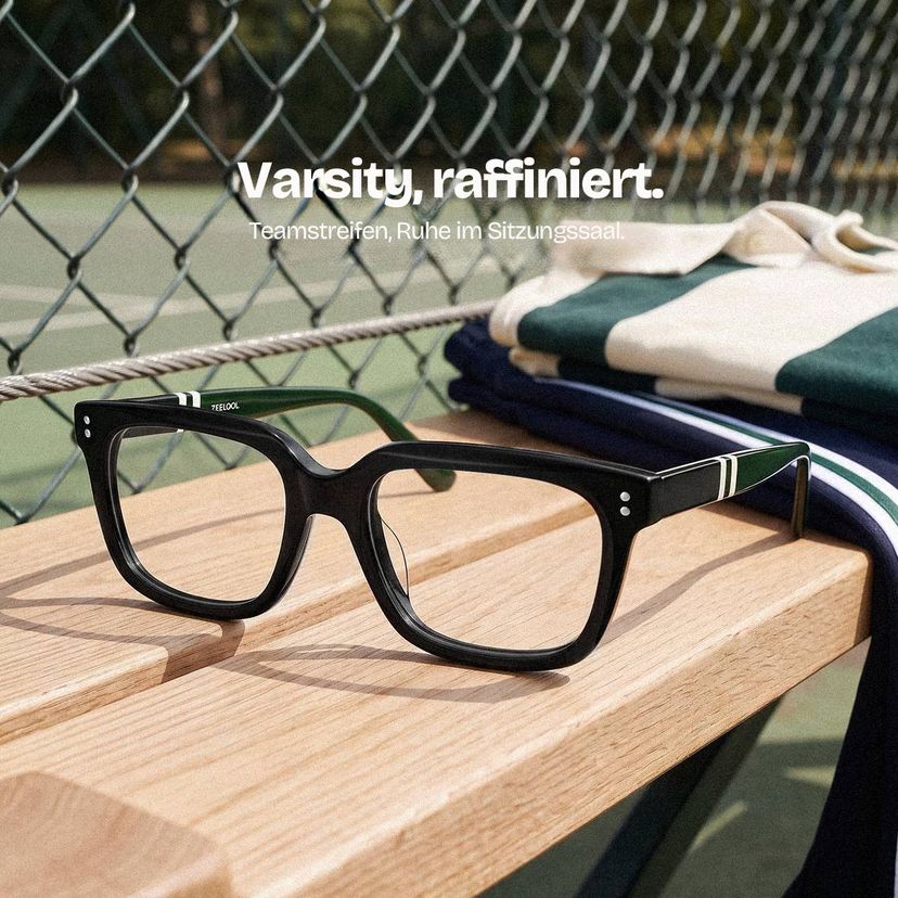 Fern Schwarz Rechteckig Brille