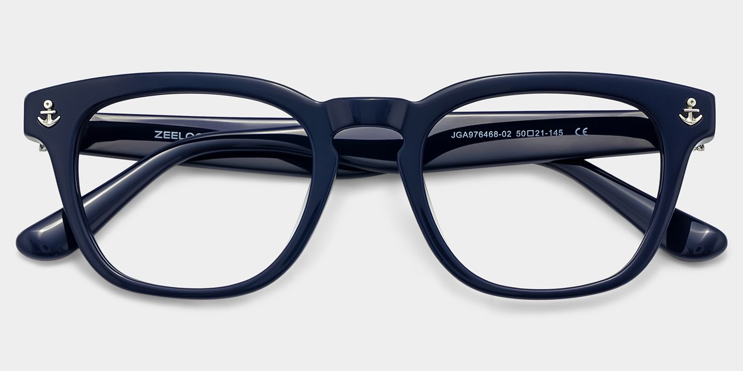 Runde Blaue Brille Pierce für Herren | ZEELOOL3