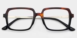 Beatrice Zweifarbig Rechteckig Brille2