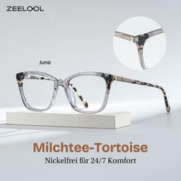 Juno Grau Rechteckig Brille0