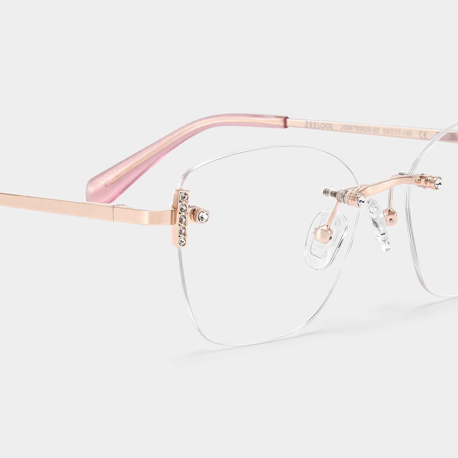 Jaxon Rosa-Gold Rechteckig Brille4