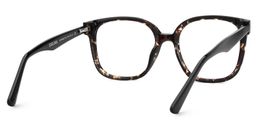 Siner Schwarz-Tortoise Quadratisch Brille3