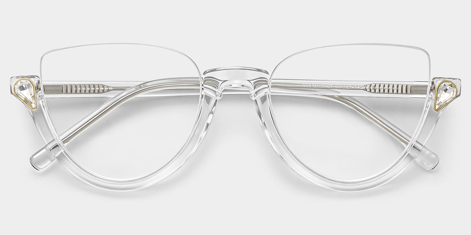 Felicia Klar Cat Eye Brille1