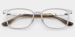 Aubrey Silber Rechteckig Brille3