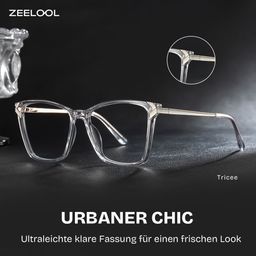 Tricee Klar Quadratisch Brille0