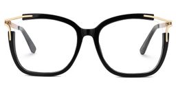 Sidibe Schwarz Quadratisch Brille1