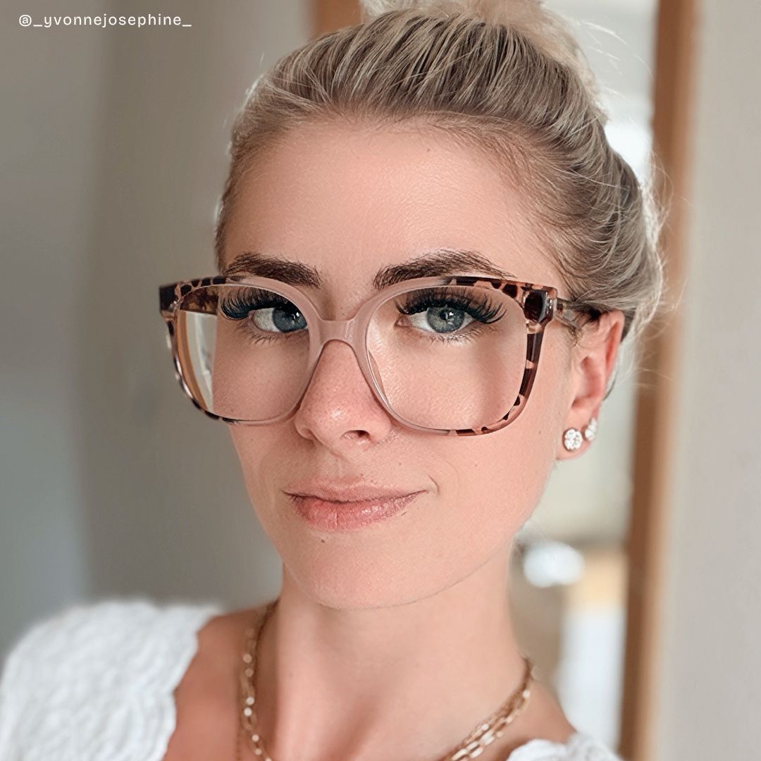 Siner Khaki-Tortoise Quadratisch Brille6