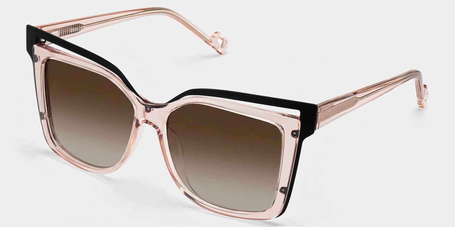 Twolla Beige Quadratisch Brille2