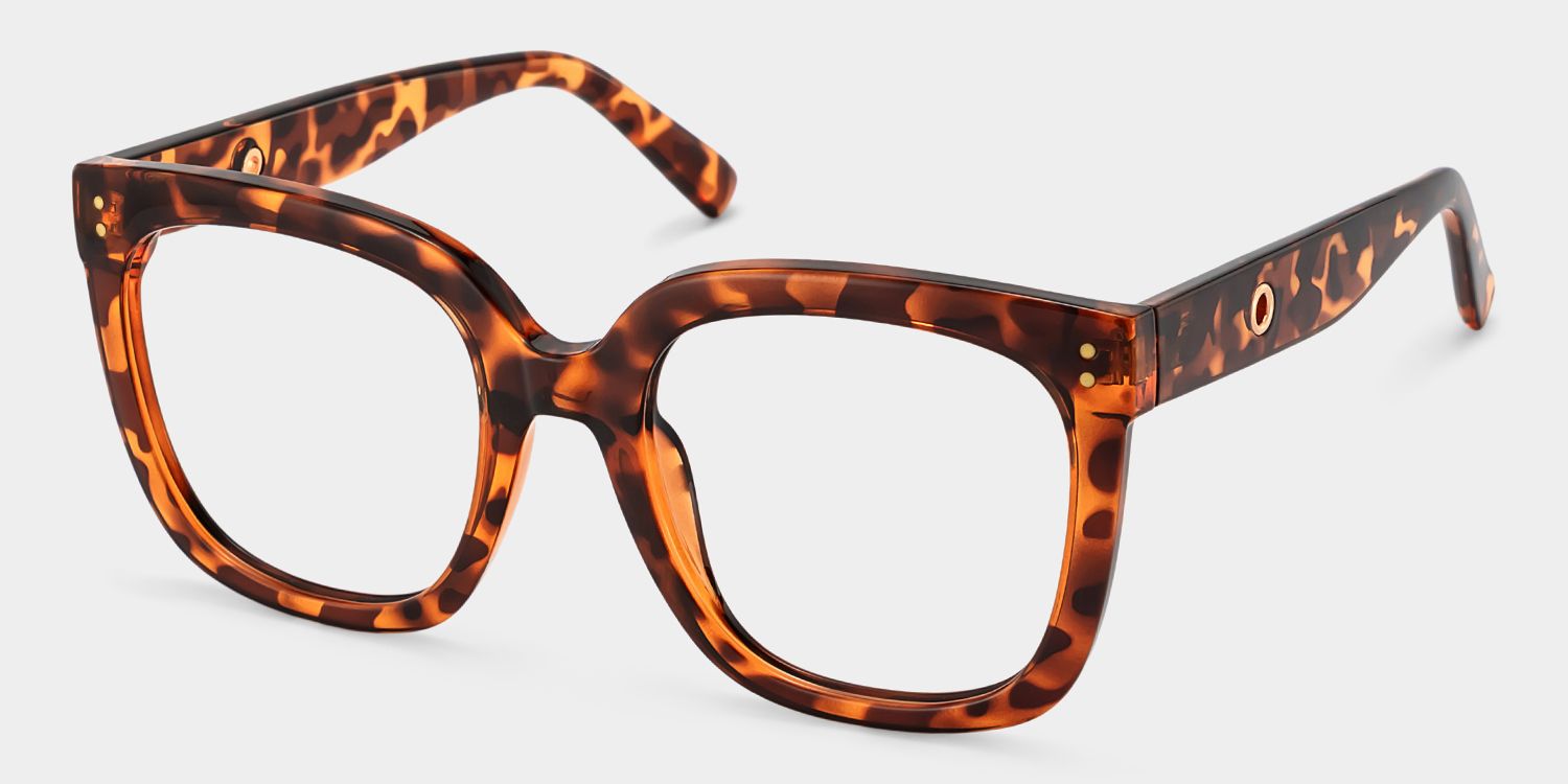 Ebony Tortoise Quadratisch Brille2