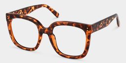 Ebony Tortoise Quadratisch Brille2