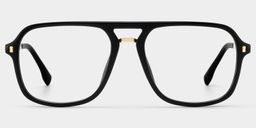 Berkeley Schwarz Pilot Brille0