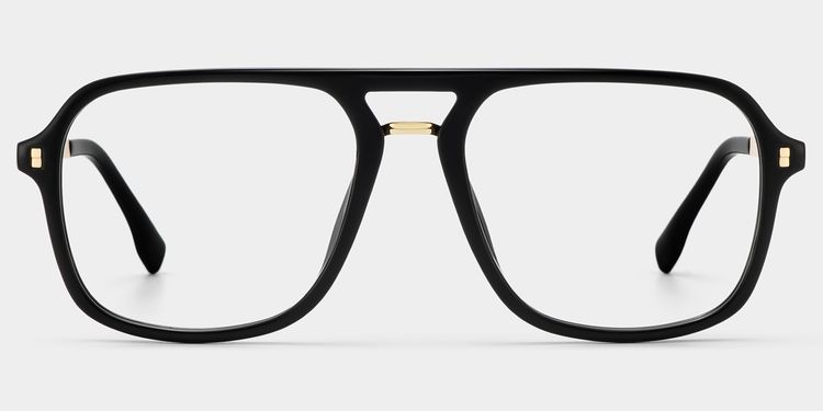 Berkeley Schwarz Pilot Brille