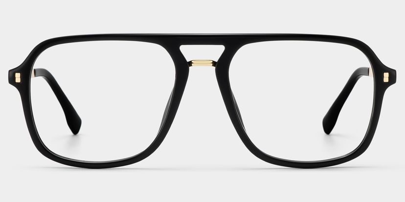 Berkeley Schwarz Pilot Brille