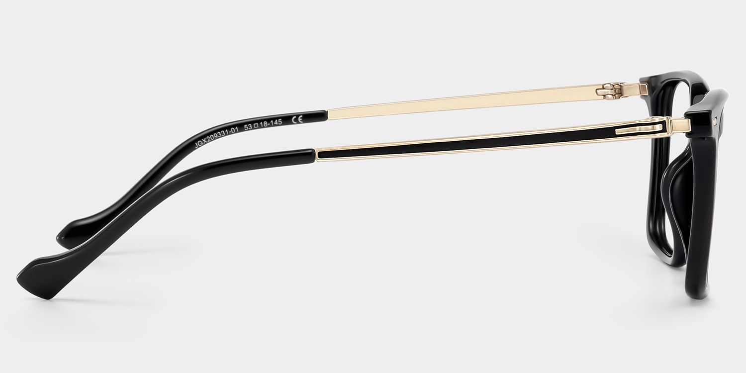 Archer Schwarz Rechteckig Brille4