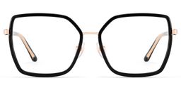 Olicia Schwarz Quadratisch Brille0