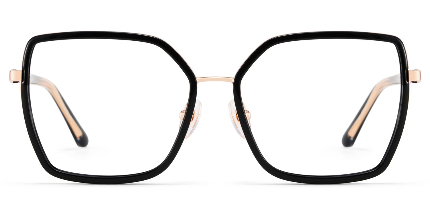 Olicia Schwarz Quadratisch TR90 Brille0