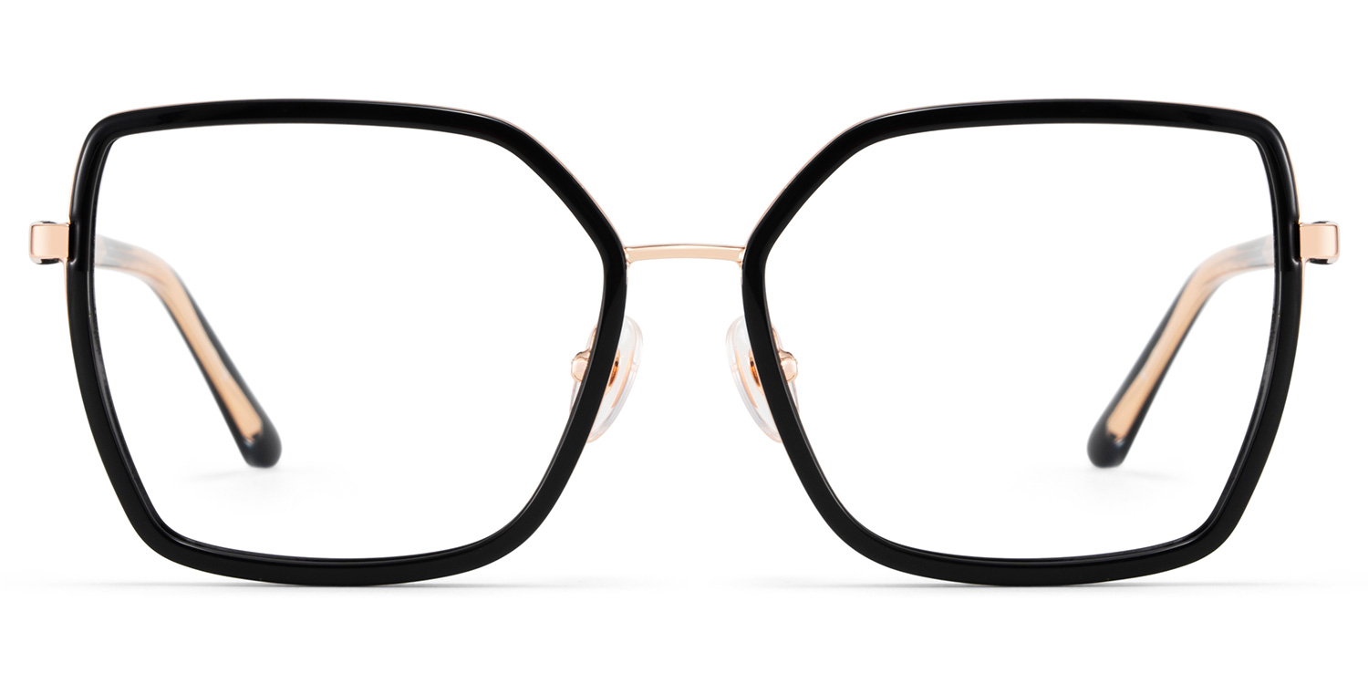 Olicia Schwarz Quadratisch Brille0