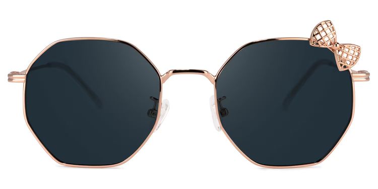 Kaitlyn Rosa-Gold Geometrisch Sonnenbrille