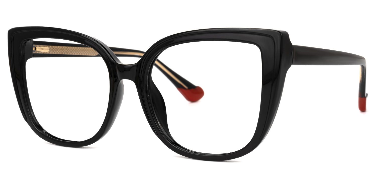 Fenn Schwarz Cateye Brille3
