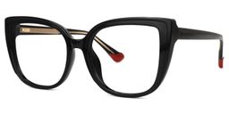 Fenn Schwarz Cateye Brille3