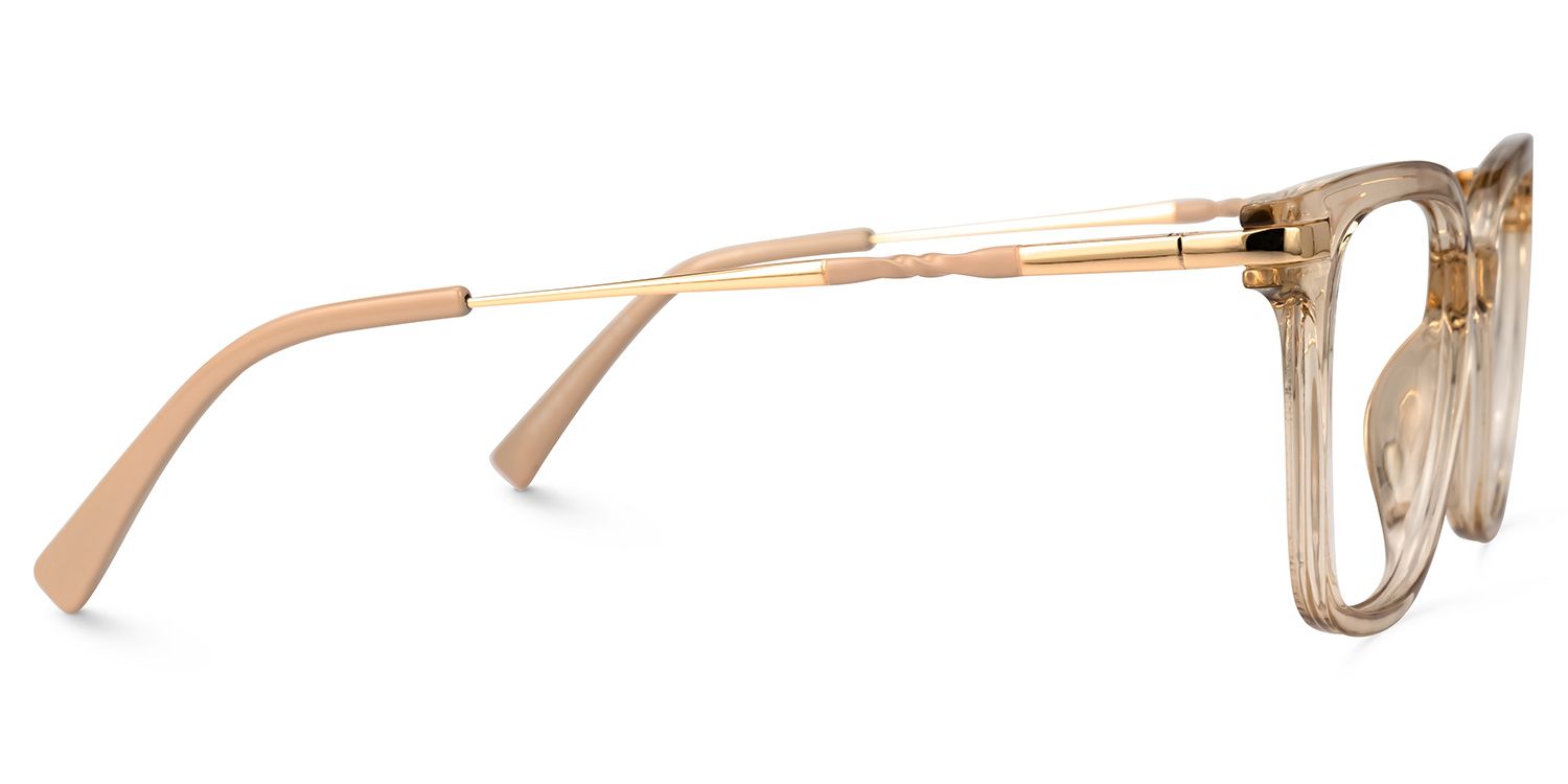 Jacqui Beige Quadratisch Brille3