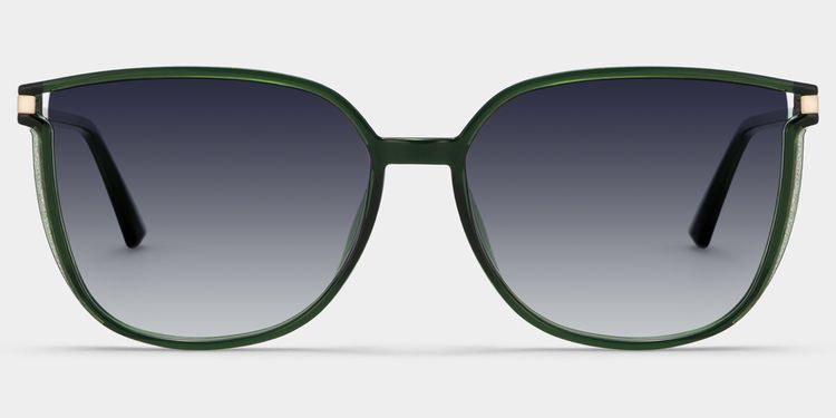 Walden Dunkelgrün Quadratisch Sonnenbrille