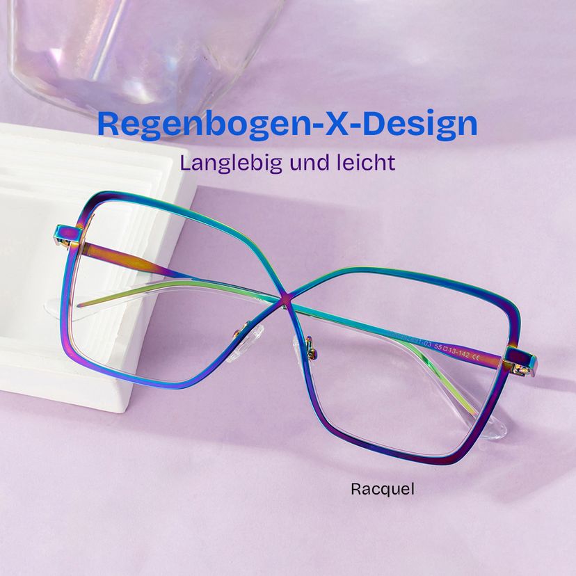 Racquel Bunt Quadratisch Brille