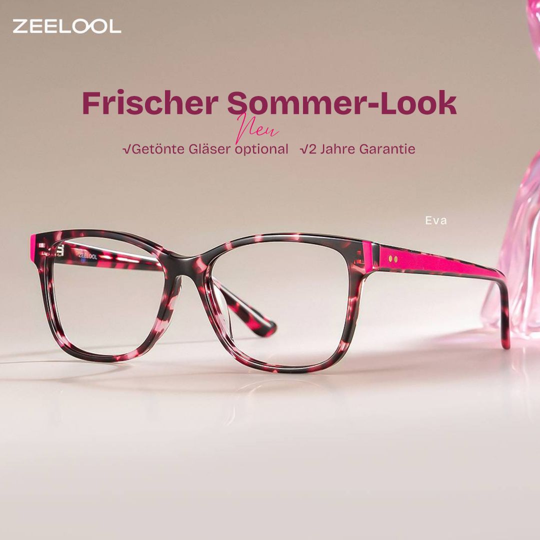 Eva Rosa Schildpatt Rechteckige Brille | ZEELOOL0