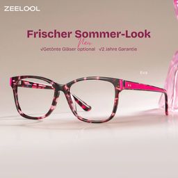 Eva Rosa-Tortoise Rechteckige Brille0