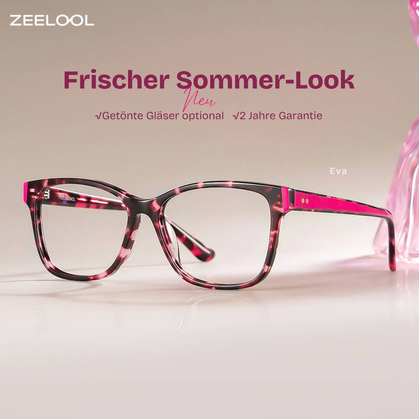 Eva Rosa-Tortoise Rechteckige Brille