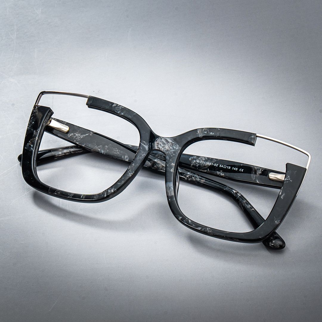 Dortch Schwarz Quadratisch Acetat Brille1