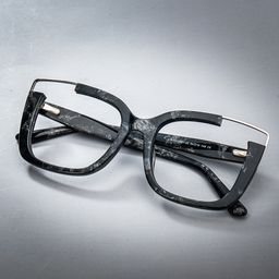 Dortch Schwarz Quadratisch Brille1