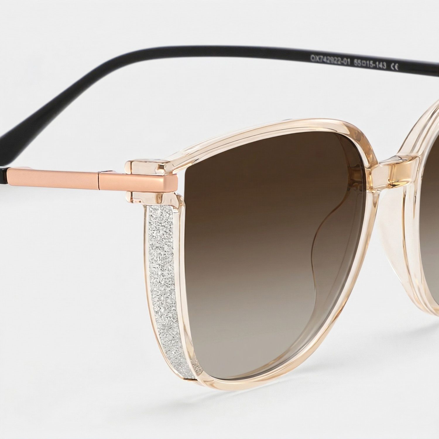 Cora Beige Cateye Brille4