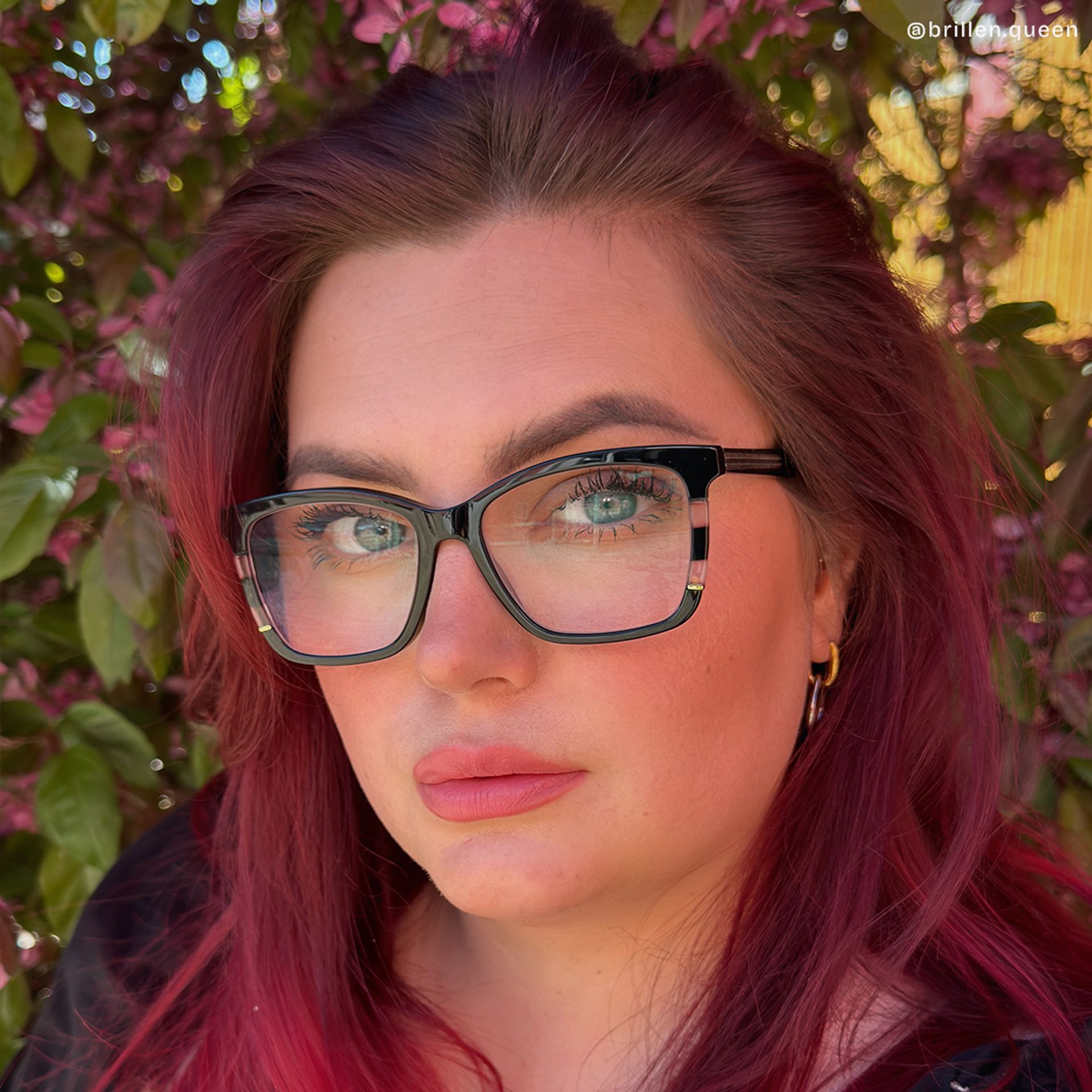 Clara Schwarz Rechteckig Acetat Brille6