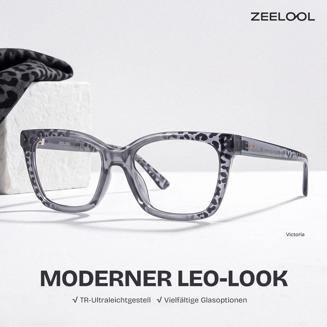 Victoria Graue Quadratische Brille | ZEELOOL1