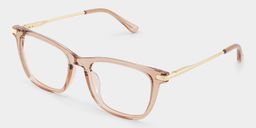 Selena Beige Rechteckig Brille2