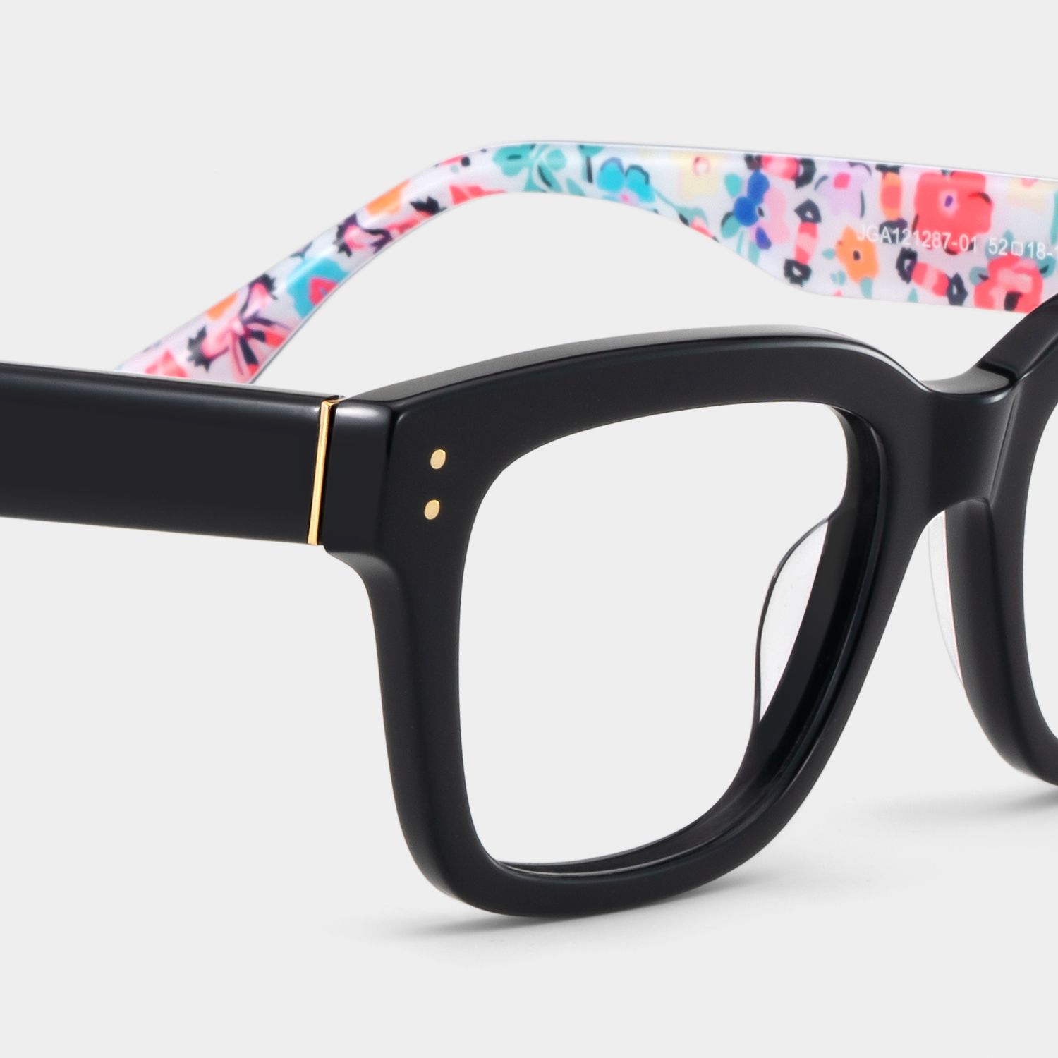 Zinnia Schwarz Rechteckig Brille7