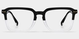 Vickerie Schwarz-Klar Rechteckig Brille1
